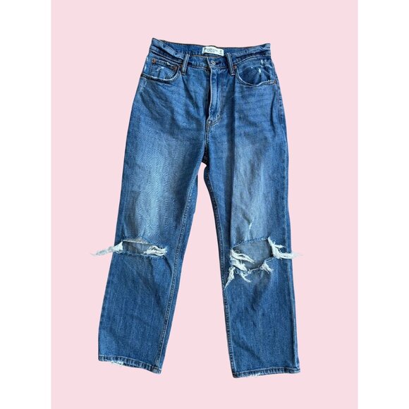 ABERCROMBIE & FITCH The Ankle Straight Ultra High Rise Jean Size 26 / US 2 - Picture 1 of 4